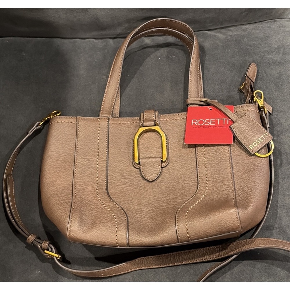 New Rosetti MASHA Mini Satchel Shoulder Bag - Taupe Orig $69 Classic, Minimalist